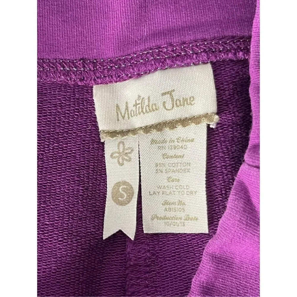 Matilda Jane It's a Wonderful Parade 1st Prize Capri Pants Grape Purple Sz S